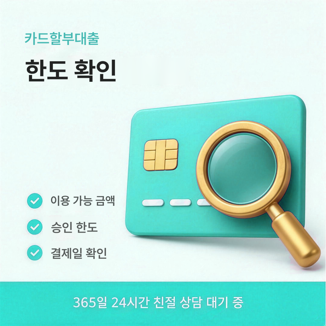 다음머니 카드할부대출 한도 확인 안내