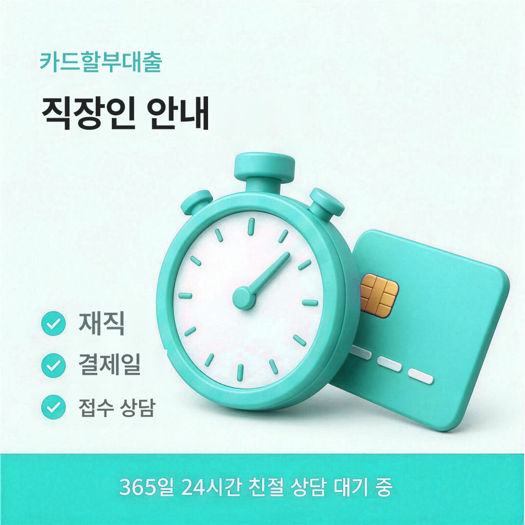 다음머니 카드할부대출 직장인 대상 안내 안내